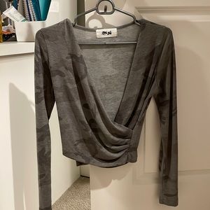 CAMO Criss Cross Crop Top